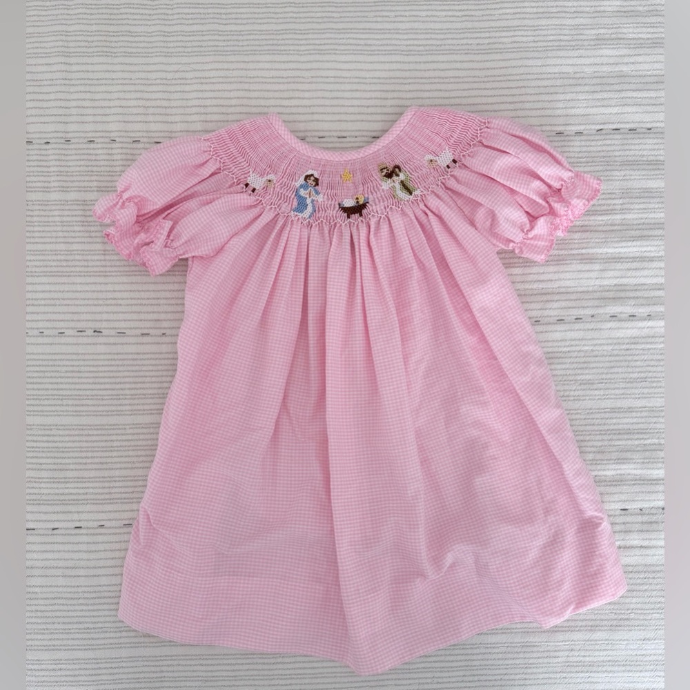 Smocked 6M Nativity Dress